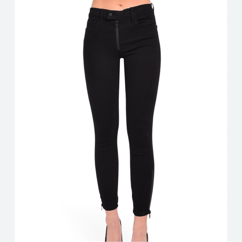 Frame Denim Jet Black Skinny Jeans